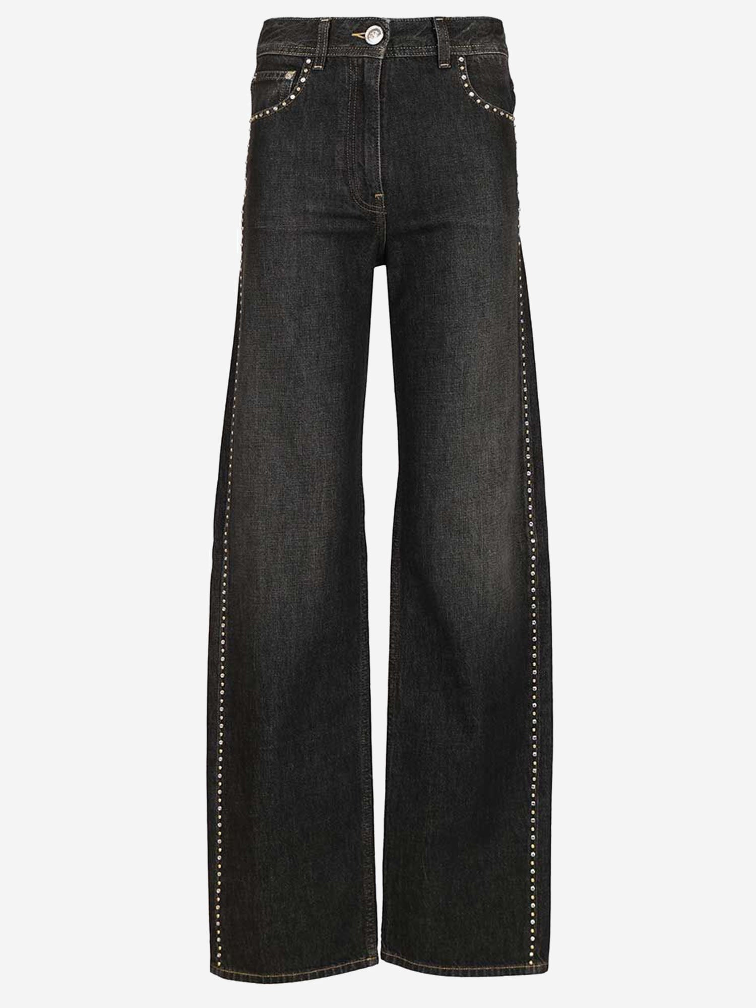 Versace JEANS IN COTONE CON BORCHIE