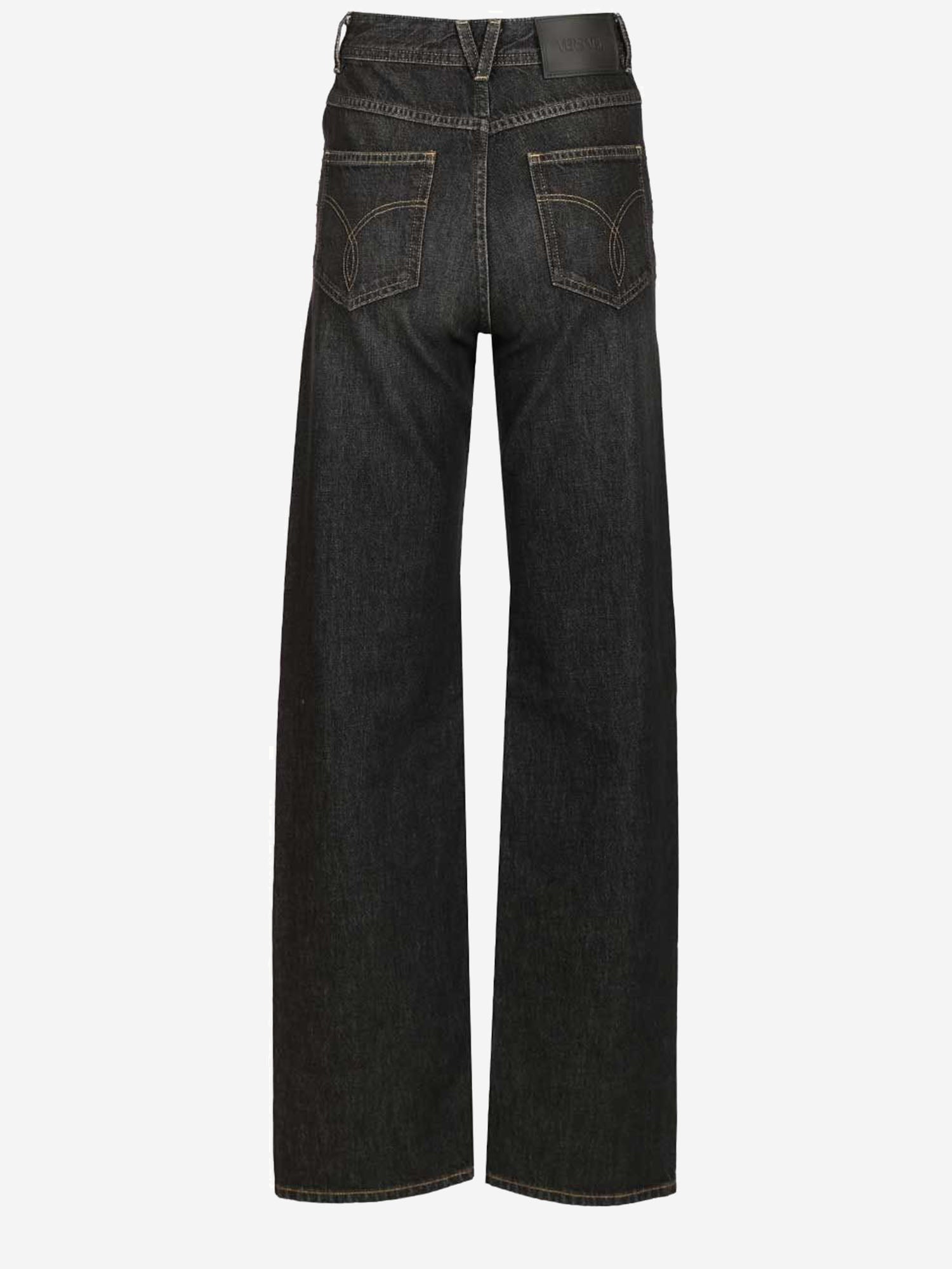 Versace JEANS IN COTONE CON BORCHIE, view 2