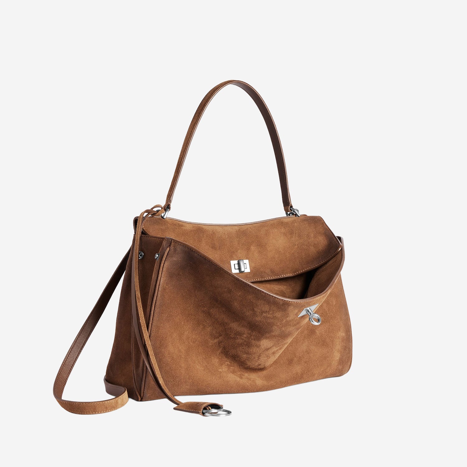 Balenciaga Borsa rodeo media  IN SUEDE, view 2