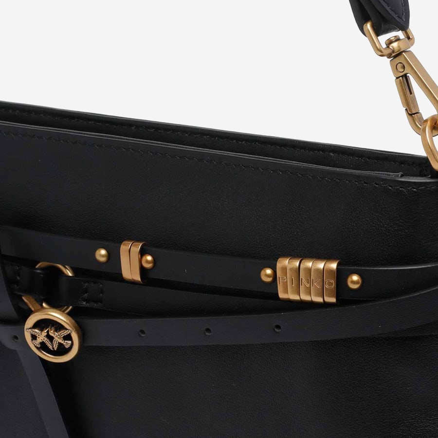 Pinko BORSA A SPALLA IN PELLE, view 4