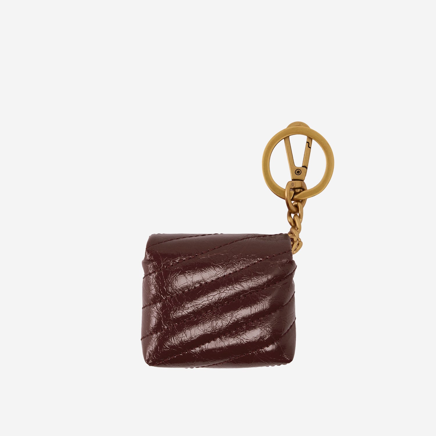Pinko CUSTODIA AIRPODS LOVE BAG PUFF IN PELLE LUCIDA, view 2