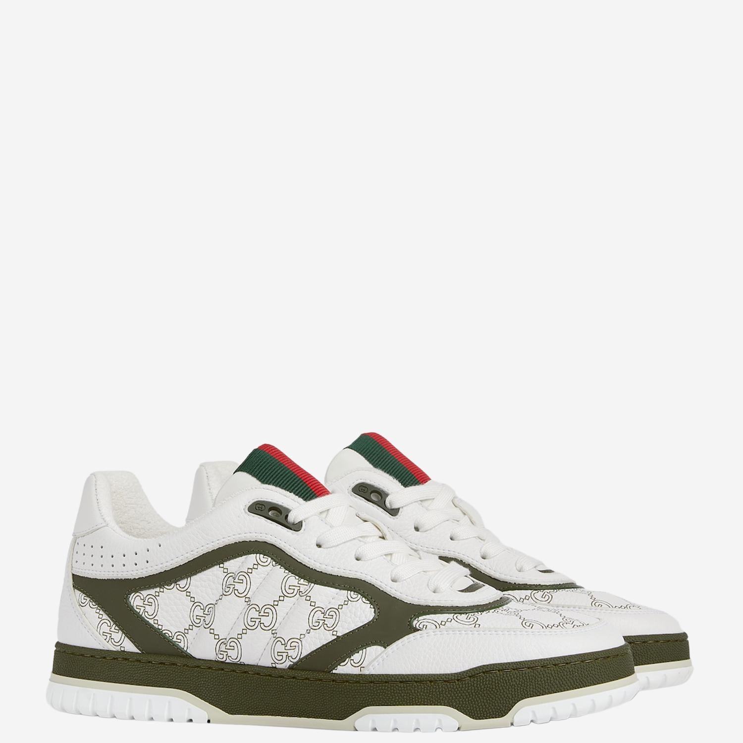 Gucci SNEAKERS RE-WEB IN PELLE, view 2