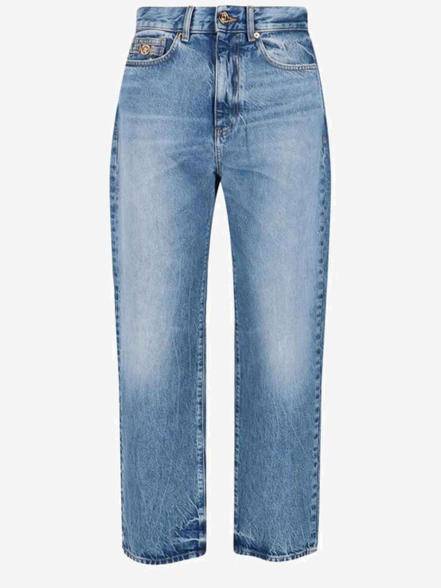 Versace JEANS IN COTONE CON DETTAGLIO LOGO