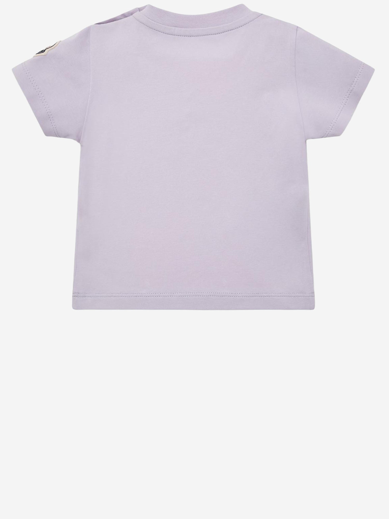 MONCLER ENFANTS T-SHIRT CON LOGO RICAMATO IN COTONE, view 2