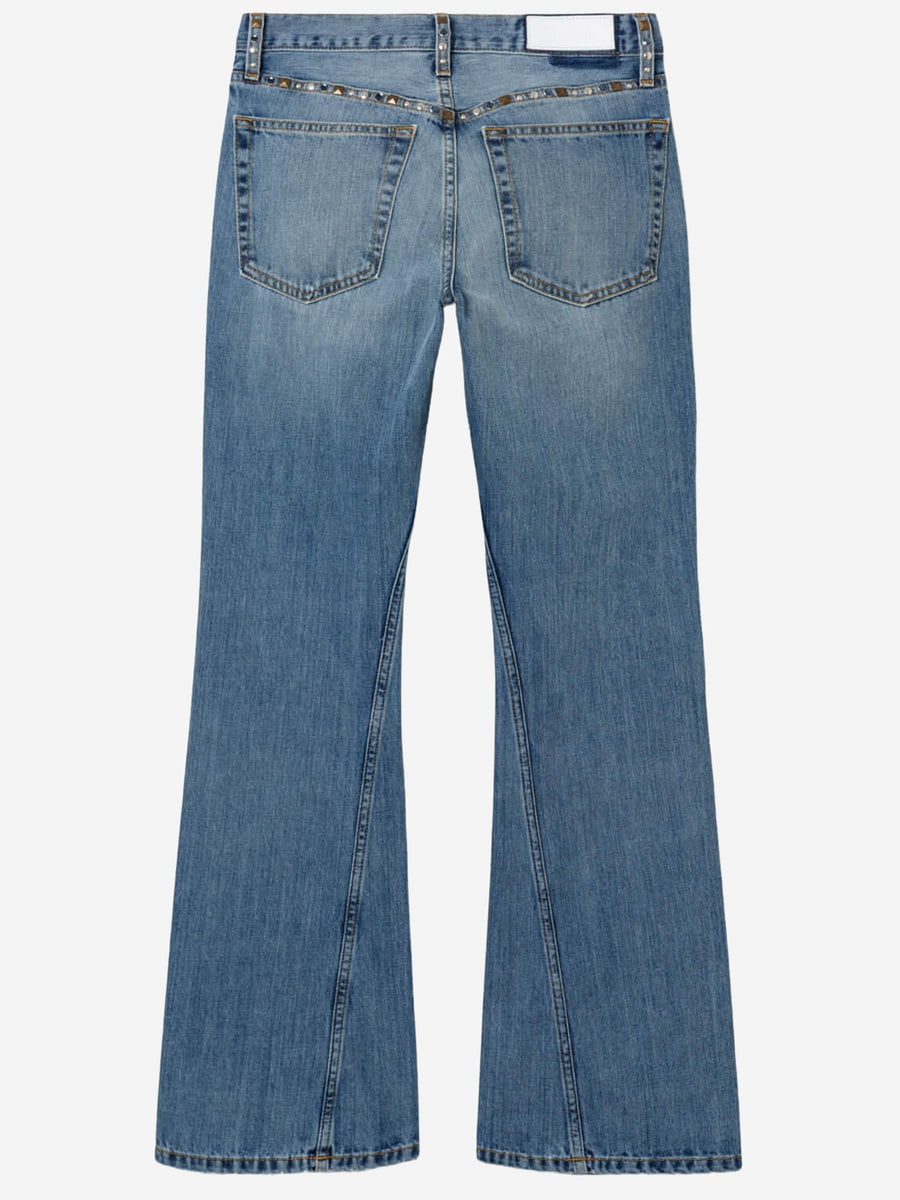 RE/DONE JEANS TWISTED MID RISE BOOTCUT COTONE, view 2
