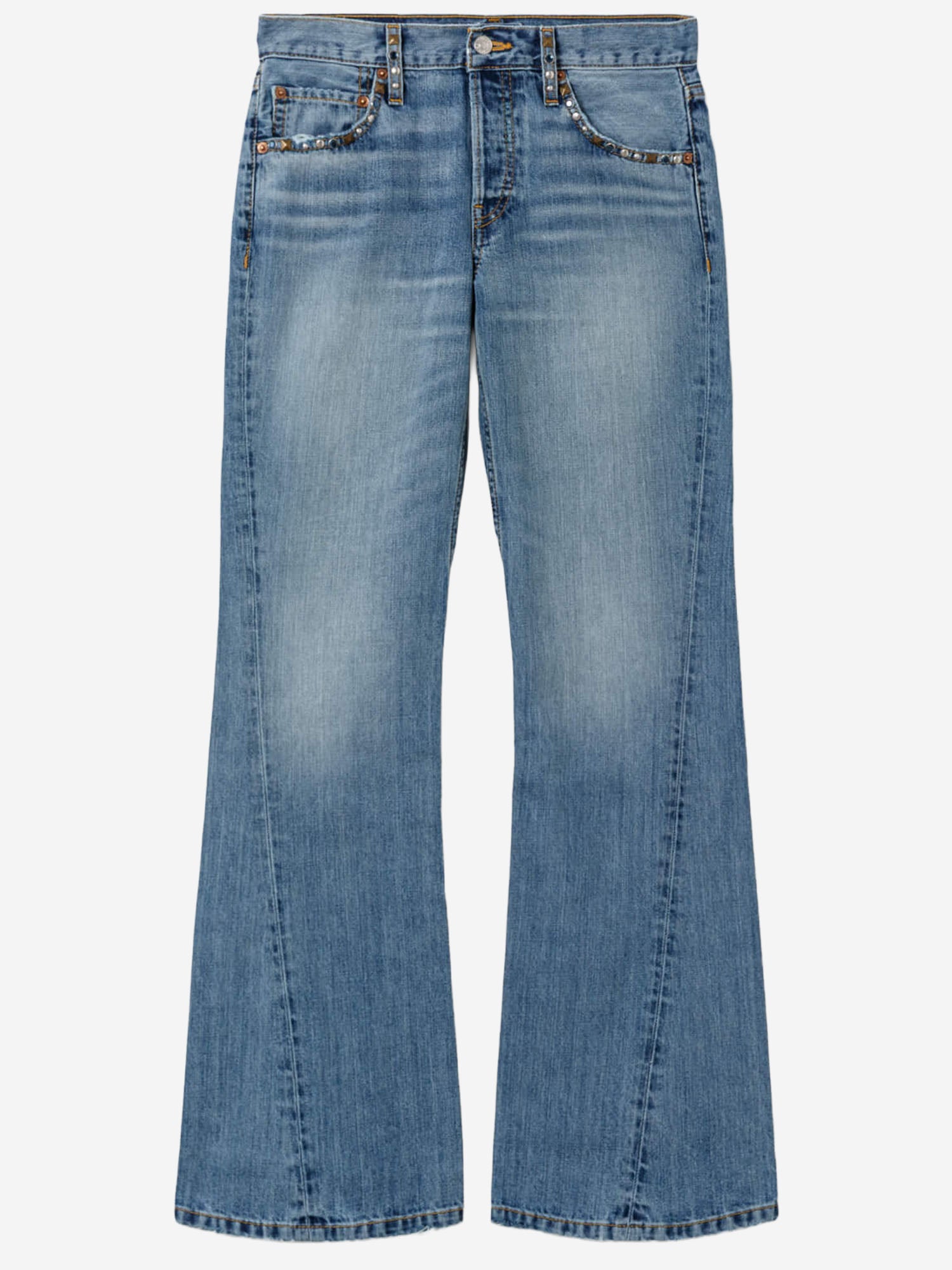 RE/DONE JEANS TWISTED MID RISE BOOTCUT COTONE