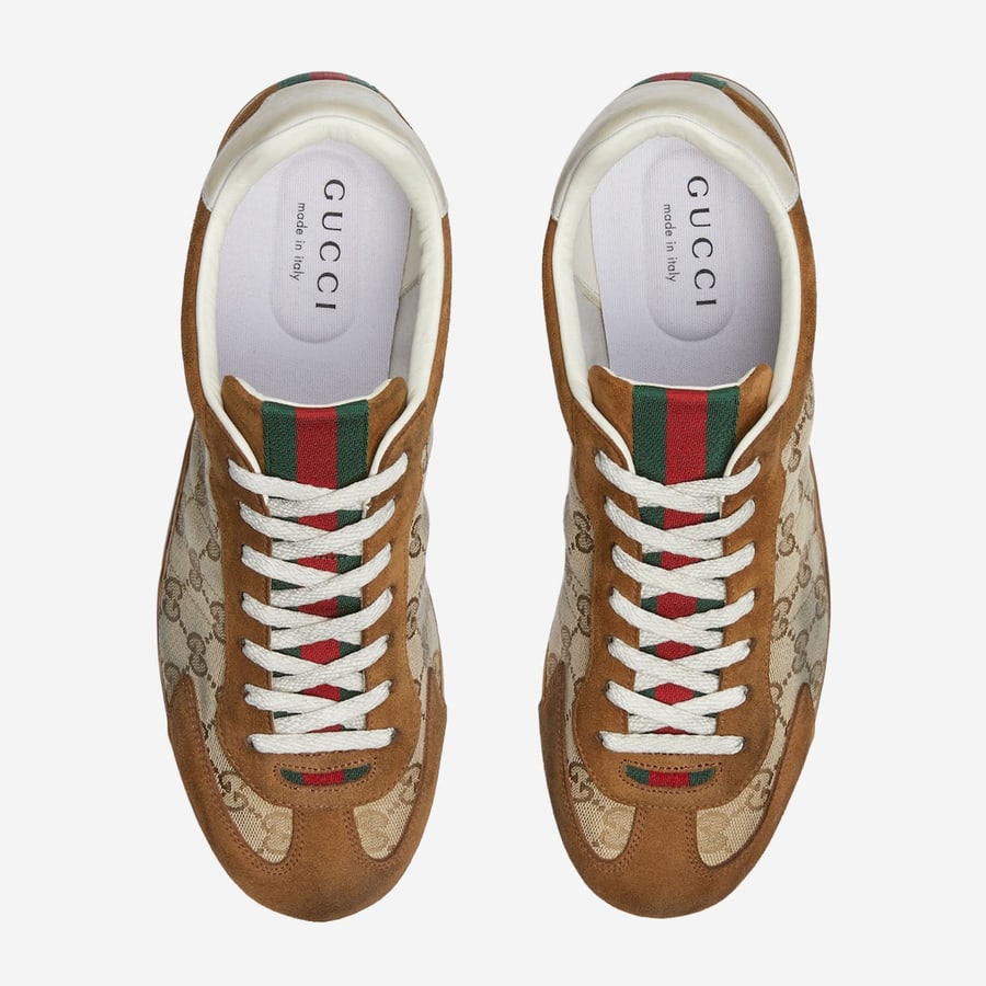 Gucci SNEAKERS SHIFT IN PELLE E TESSUTO, view 4