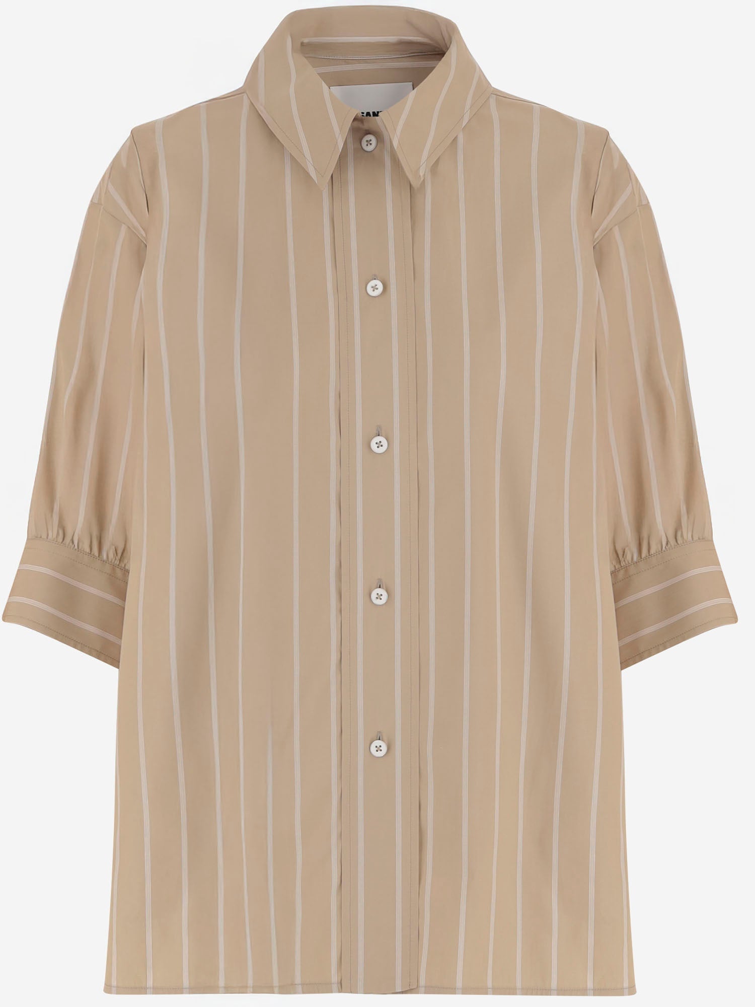 Jil Sander CAMICIA IN COTONE CON MOTIVO A RIGHE