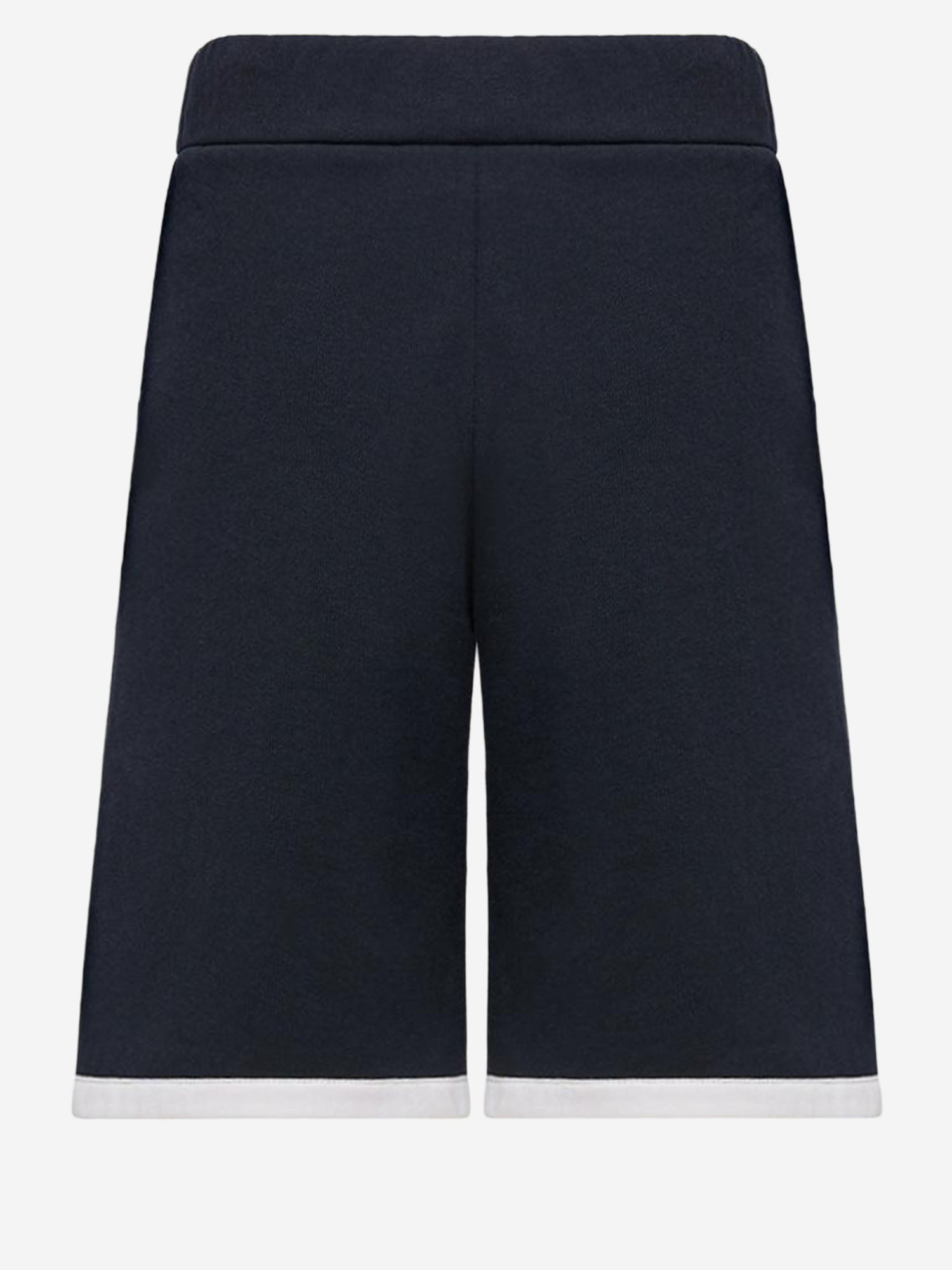 MONCLER ENFANTS Pantaloni corti in jersey di cotone con logo, view 2