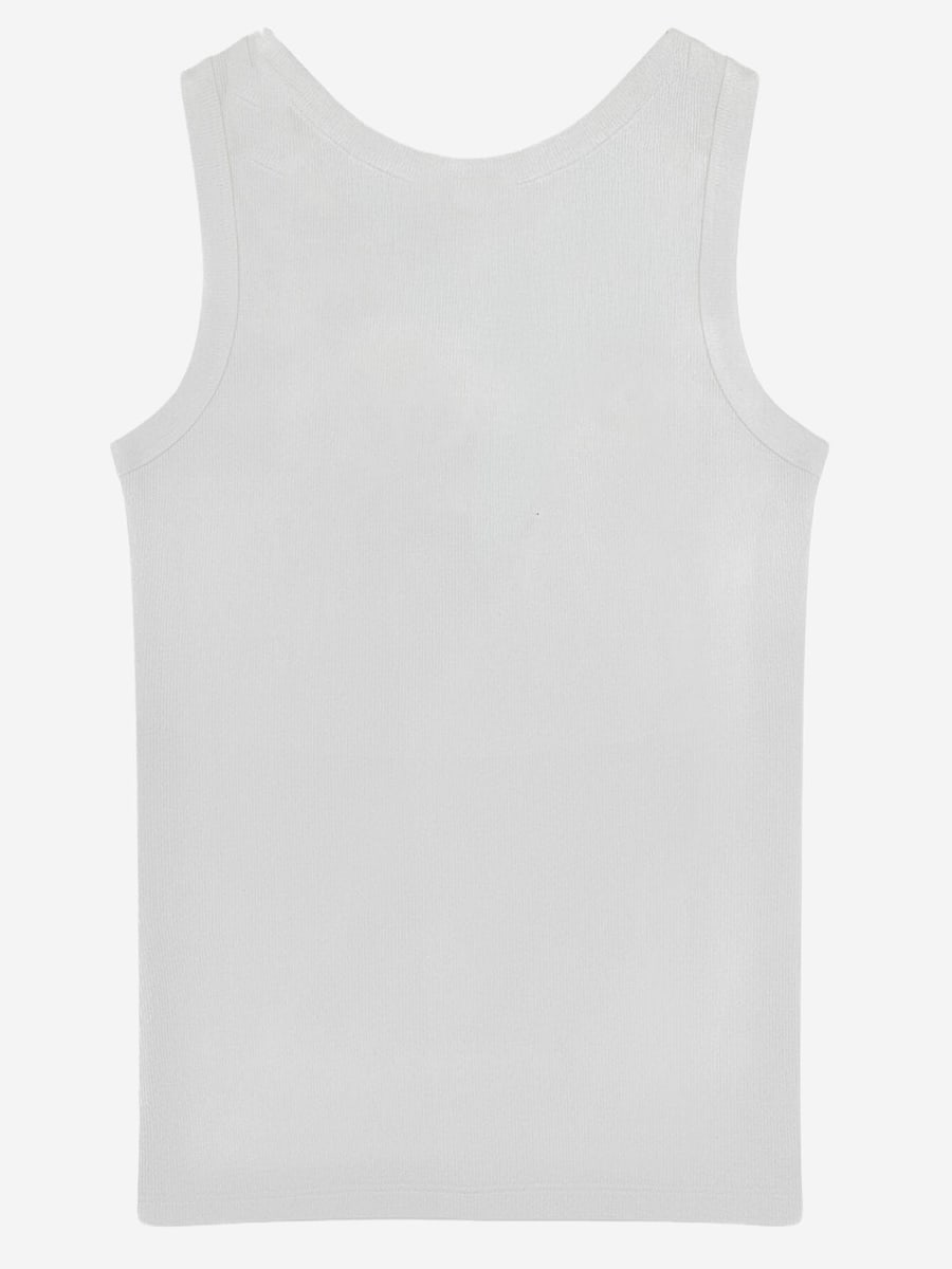 Versace CANOTTA IN COTONE STRETCH CON LOGO, view 2