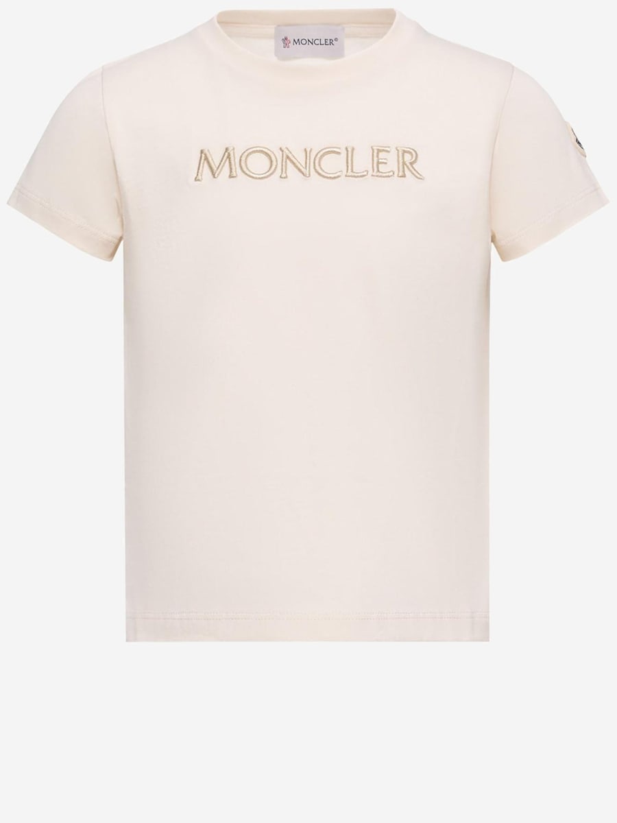 MONCLER ENFANTS T-SHIRT IN COTONE CON LOGO