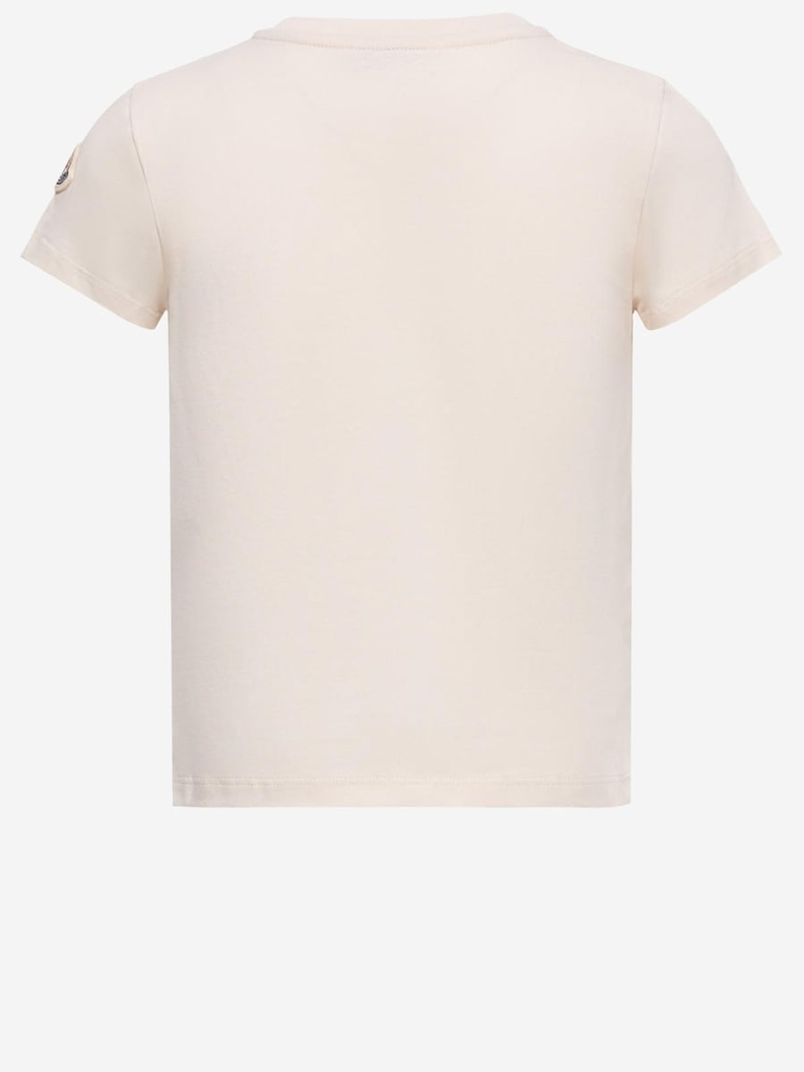 MONCLER ENFANTS T-SHIRT IN COTONE CON LOGO, view 2