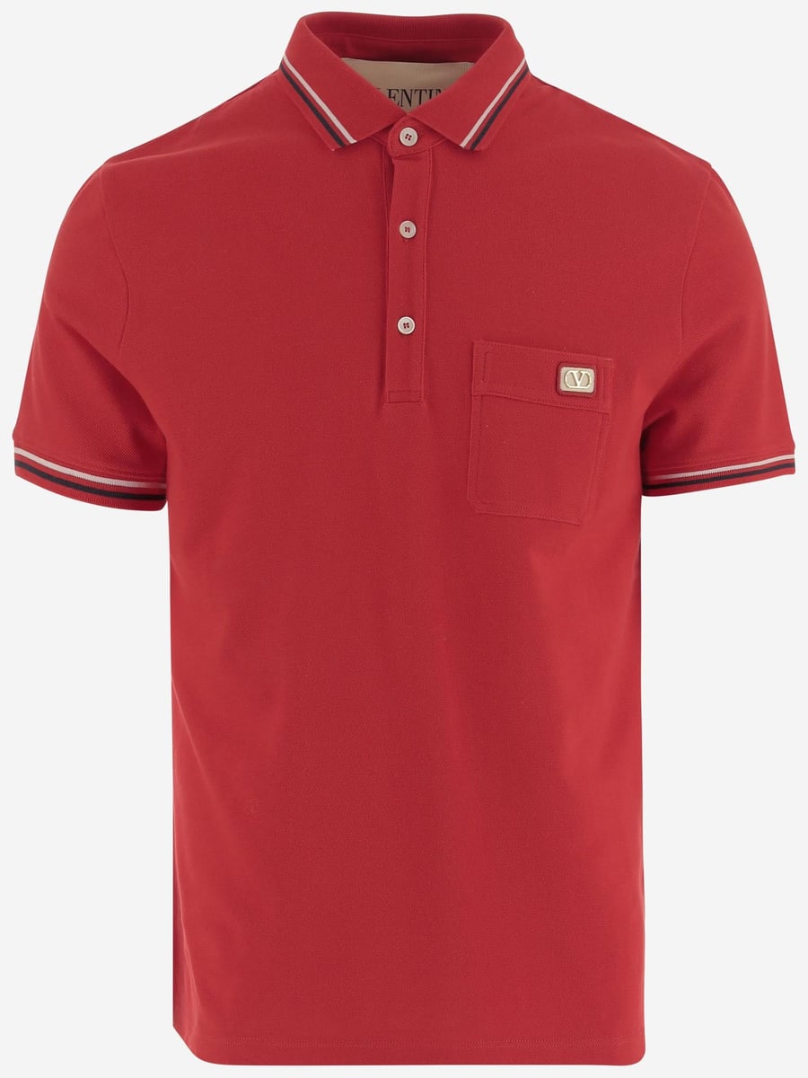 VALENTINO POLO IN COTONE CON LOGO