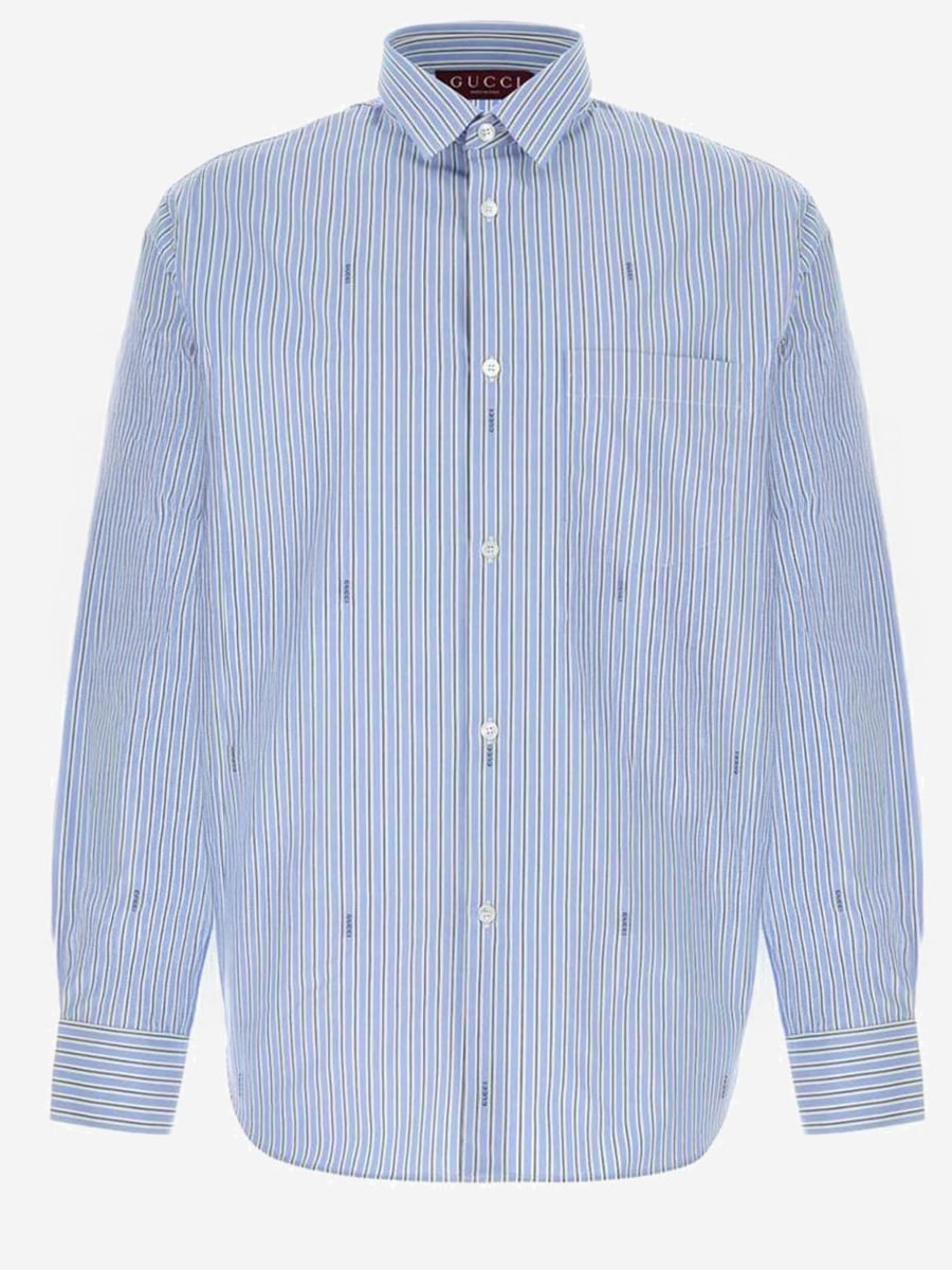 Gucci CAMICIA IN POPELINE DI COTONE A RIGHE