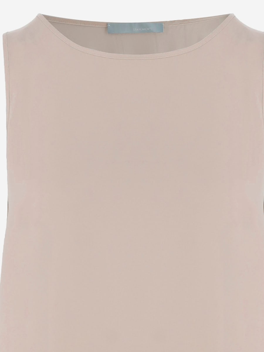 ALLUDE TOP IN SETA STRETCH, view 3