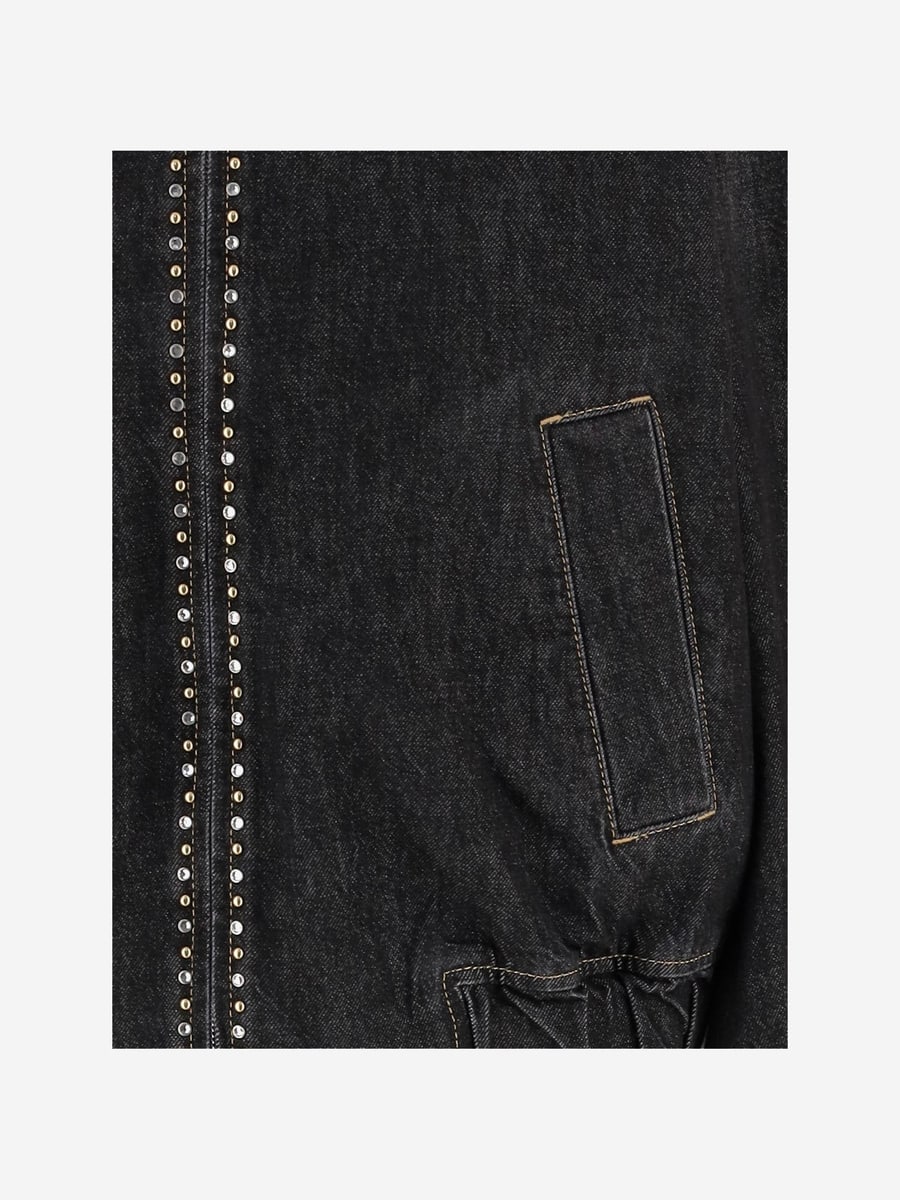 Versace GIUBBOTTO DECORATO IN COTONE, view 3