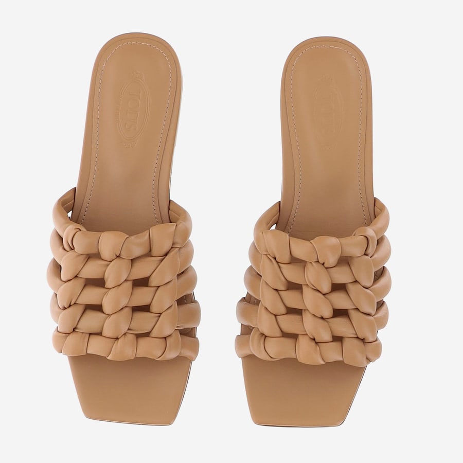 Tod's SANDALI IN PELLE INTRECCIATA, view 4