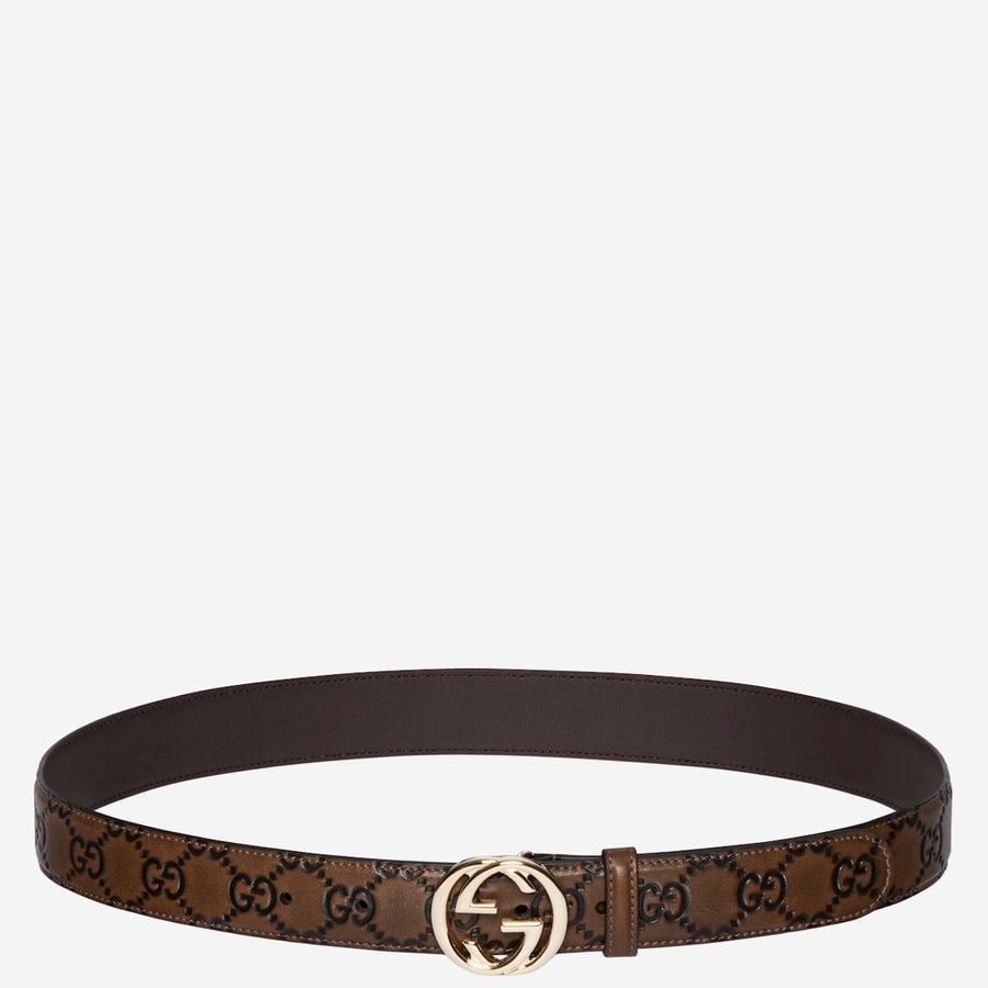 Gucci CINTURA CON FIBBIA INCROCIO GG