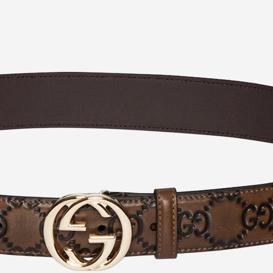Gucci CINTURA CON FIBBIA INCROCIO GG, view 3