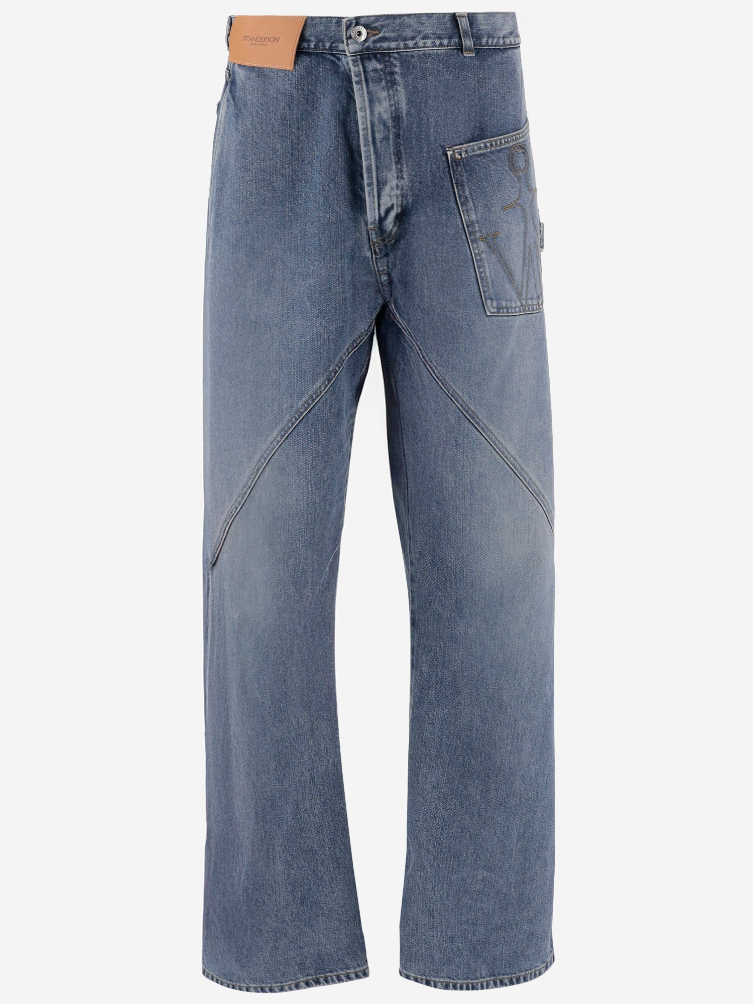 JW Anderson JEANS IN DENIM DI COTONE CON LOGO