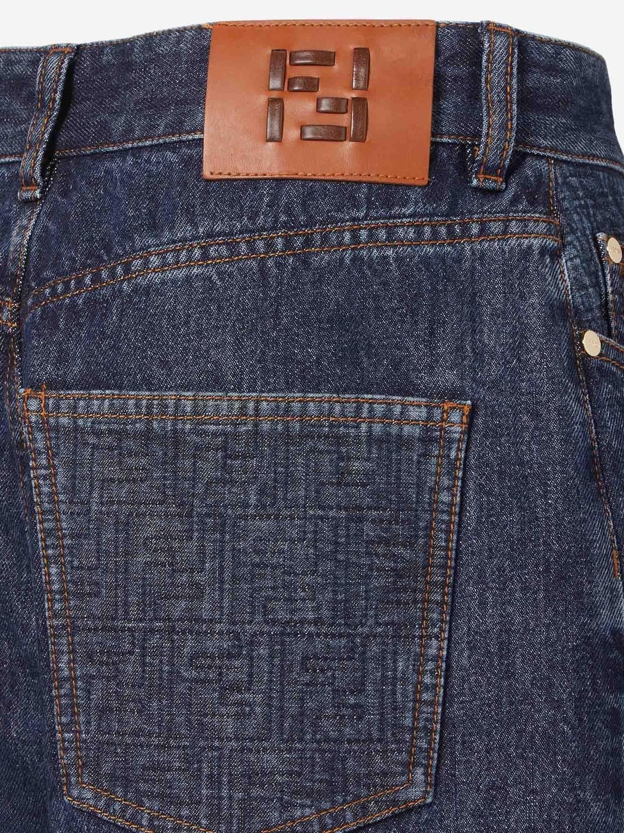 Fendi LONG JEANS IN COTONE, view 3