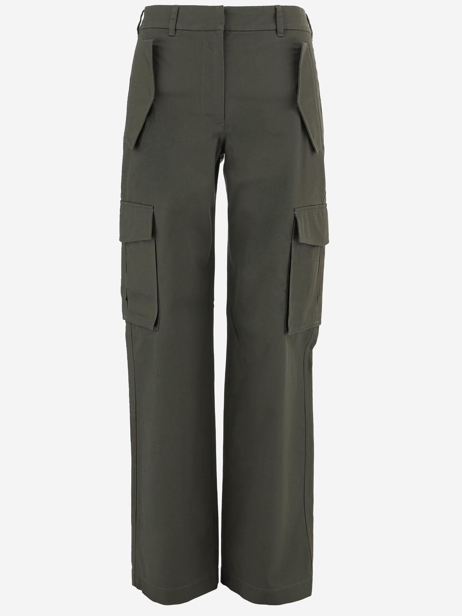 Burberry PANTALONI CARGO IN COTONE CON FINITURE CHECK