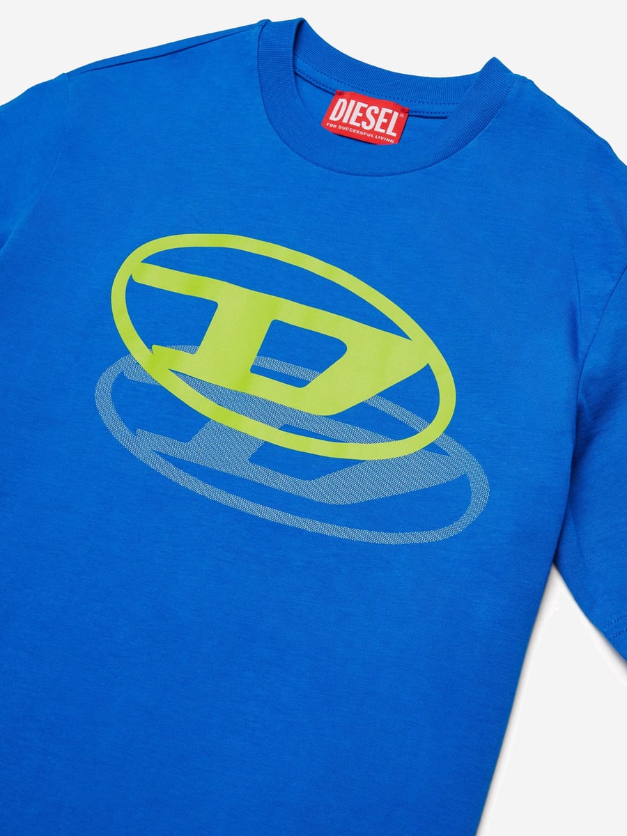 DIESEL KIDS T-SHIRT TVALE OVER IN COTONE, view 3