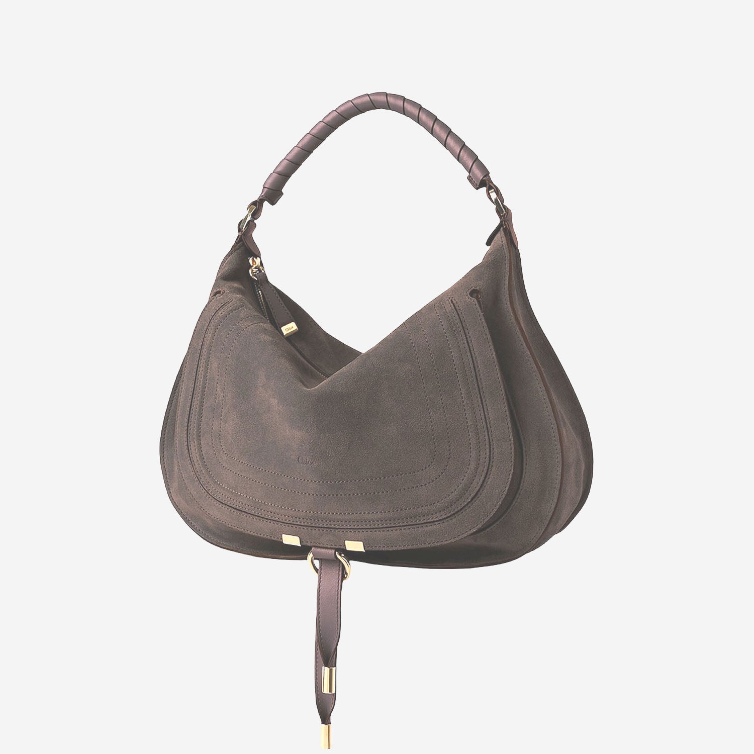 Chloé Borsa a spalla Marcie in pelle scamosciata, view 2