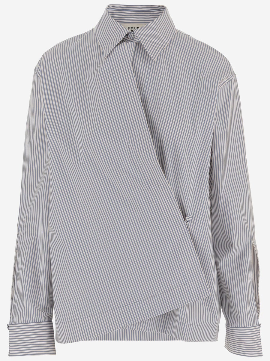 Fendi CAMICIA IN COTONE CON MOTIVO A RIGHE