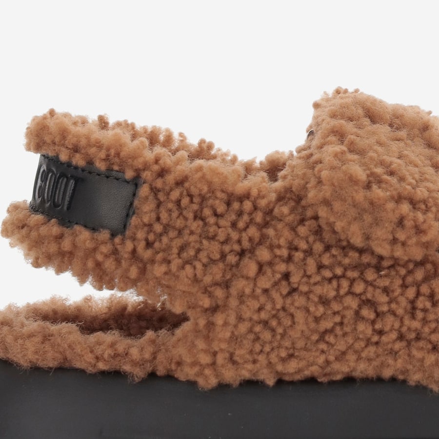 MOON BOOT SANDALI IN SHEARLING CON SUOLA SPESSA, view 5