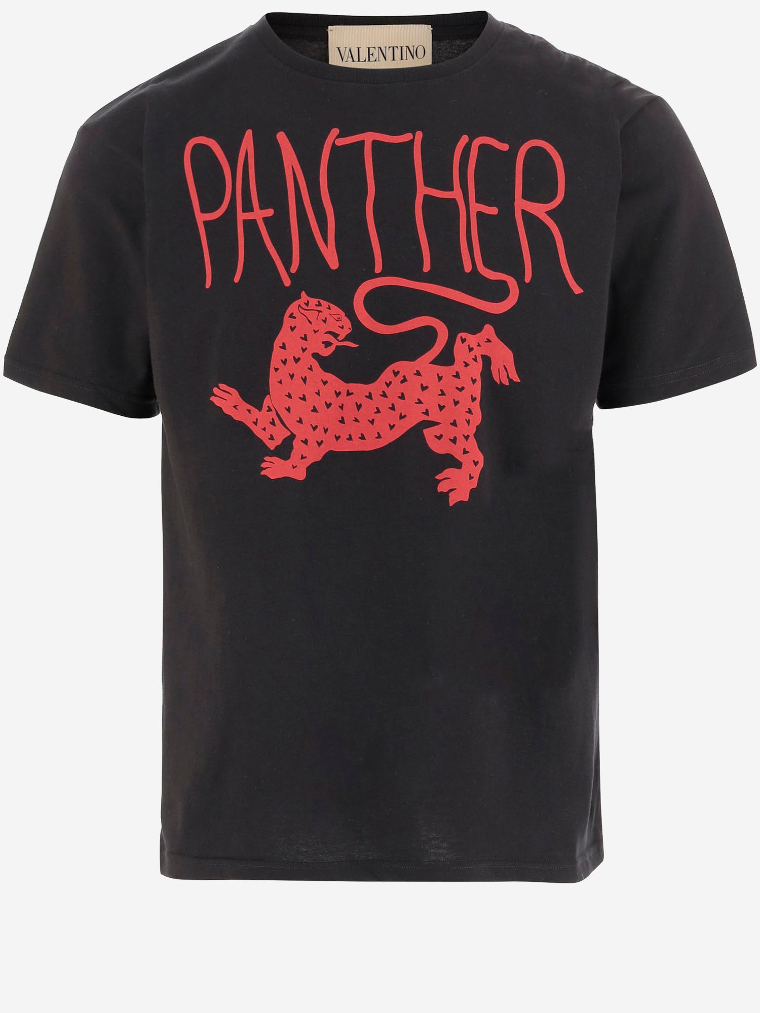 VALENTINO T-SHIRT IN COTONE CON STAMPA PANTHER