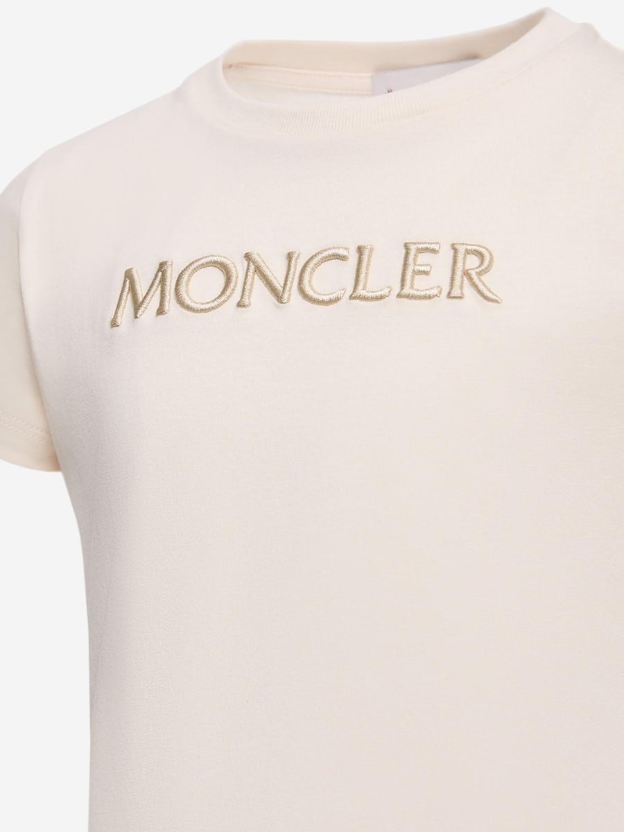 MONCLER ENFANTS T-SHIRT IN COTONE CON LOGO, view 3