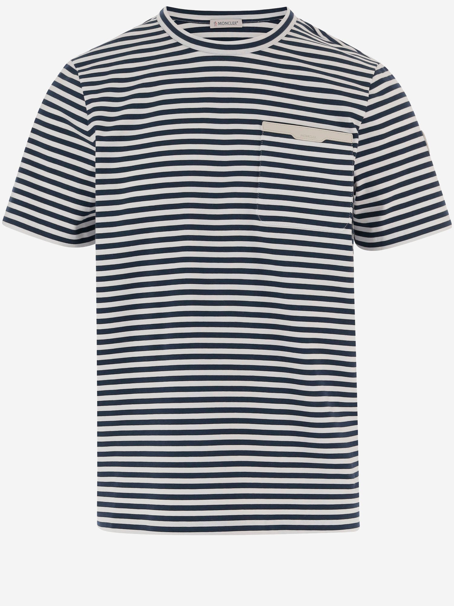 Moncler T-SHIRT A RIGHE IN COTONE STRETCH