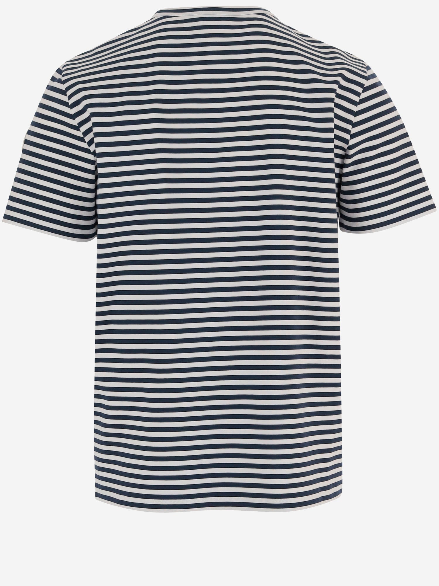 Moncler T-SHIRT A RIGHE IN COTONE STRETCH, view 2