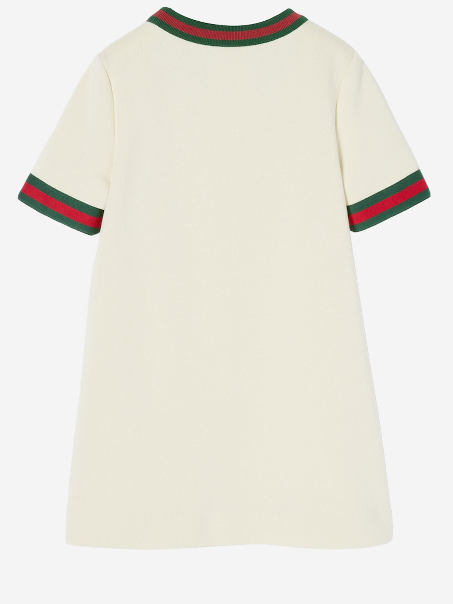 GUCCI KIDS ABITO IN JERSEY DI COTONE CON MORSETTO, view 2