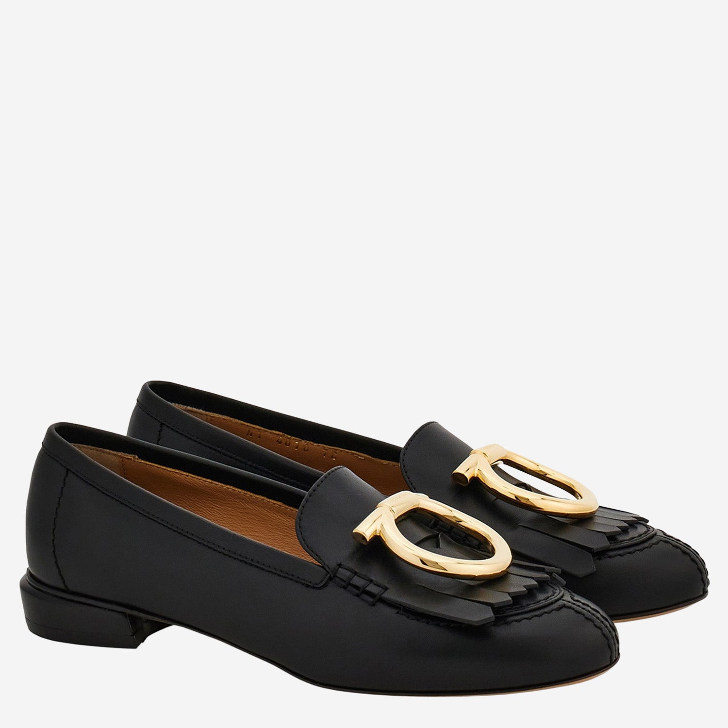 Ferragamo MOCASSINI SILVY CON DETTAGLIO FRANGE IN PELLE, view 2
