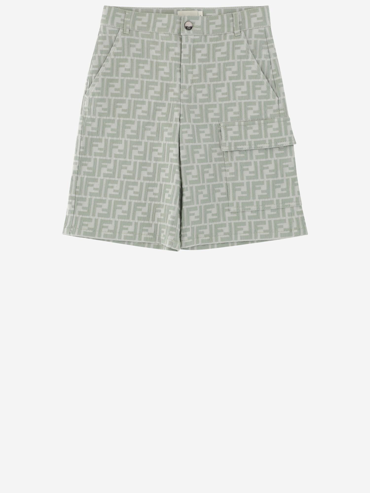 FENDI KIDS GONNA FF IN MISTO COTONE STRETCH