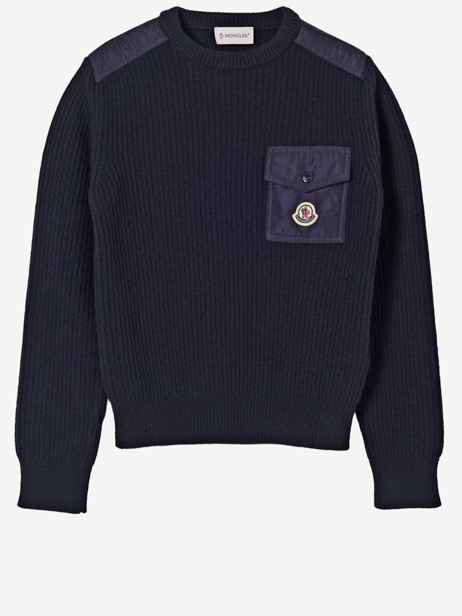 MONCLER ENFANTS MAGLIONE IN NYLON CON LOGO
