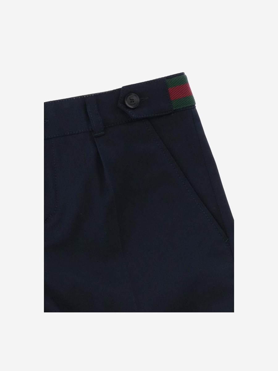 GUCCI KIDS PANTALONI CORTI IN COTONE STRETCH, view 3