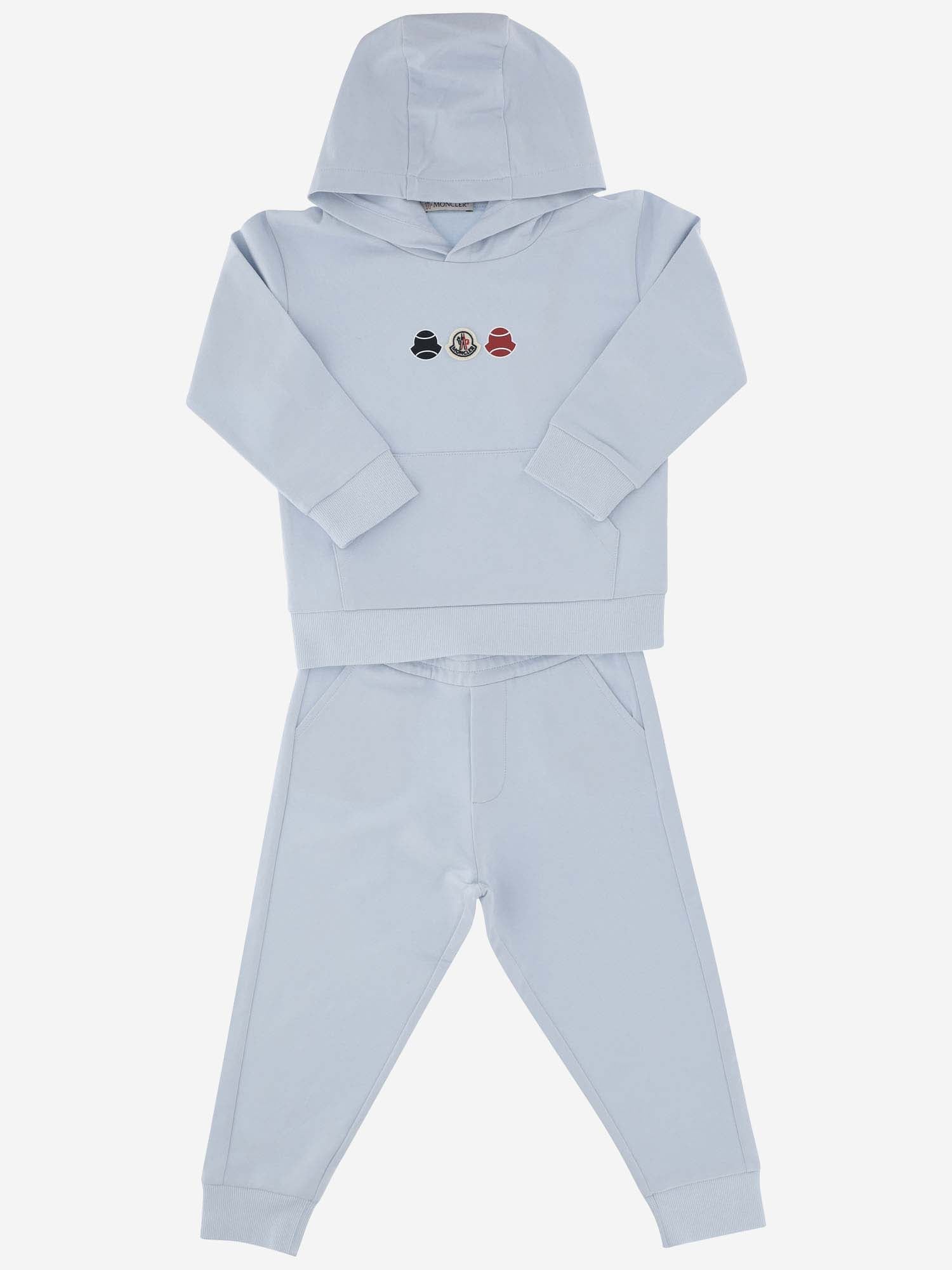 MONCLER ENFANTS SET DI TUTA CON LOGO TENNIS