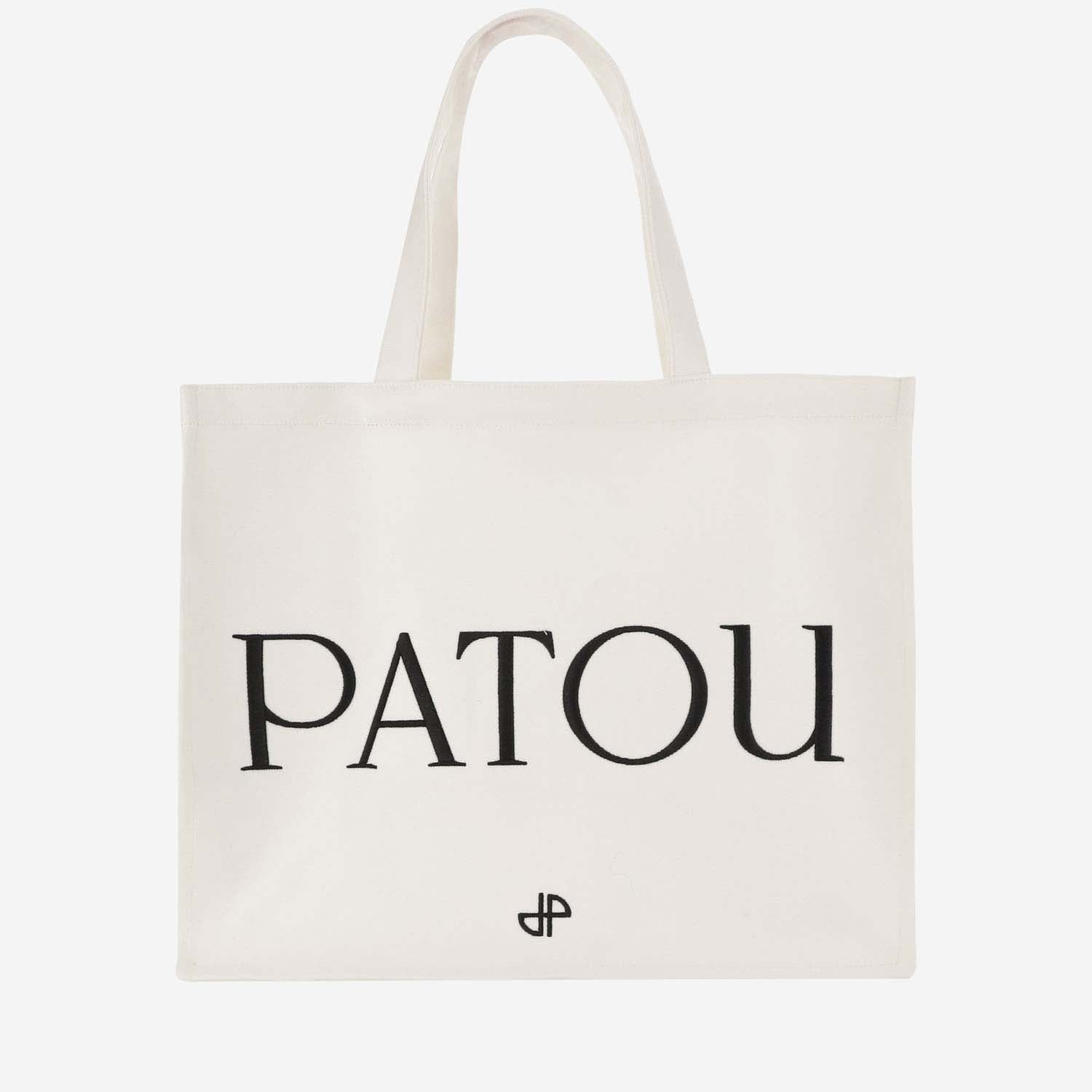 PATOU BORSA TOTE GRANDE IN TELA DI COTONE