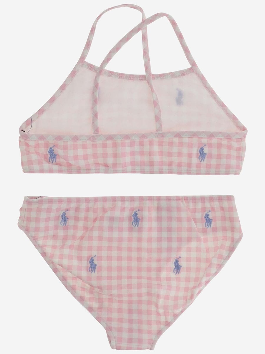 POLO RALPH LAUREN KIDS BIKINI IN NYLON STRETCH CON LOGO, view 2