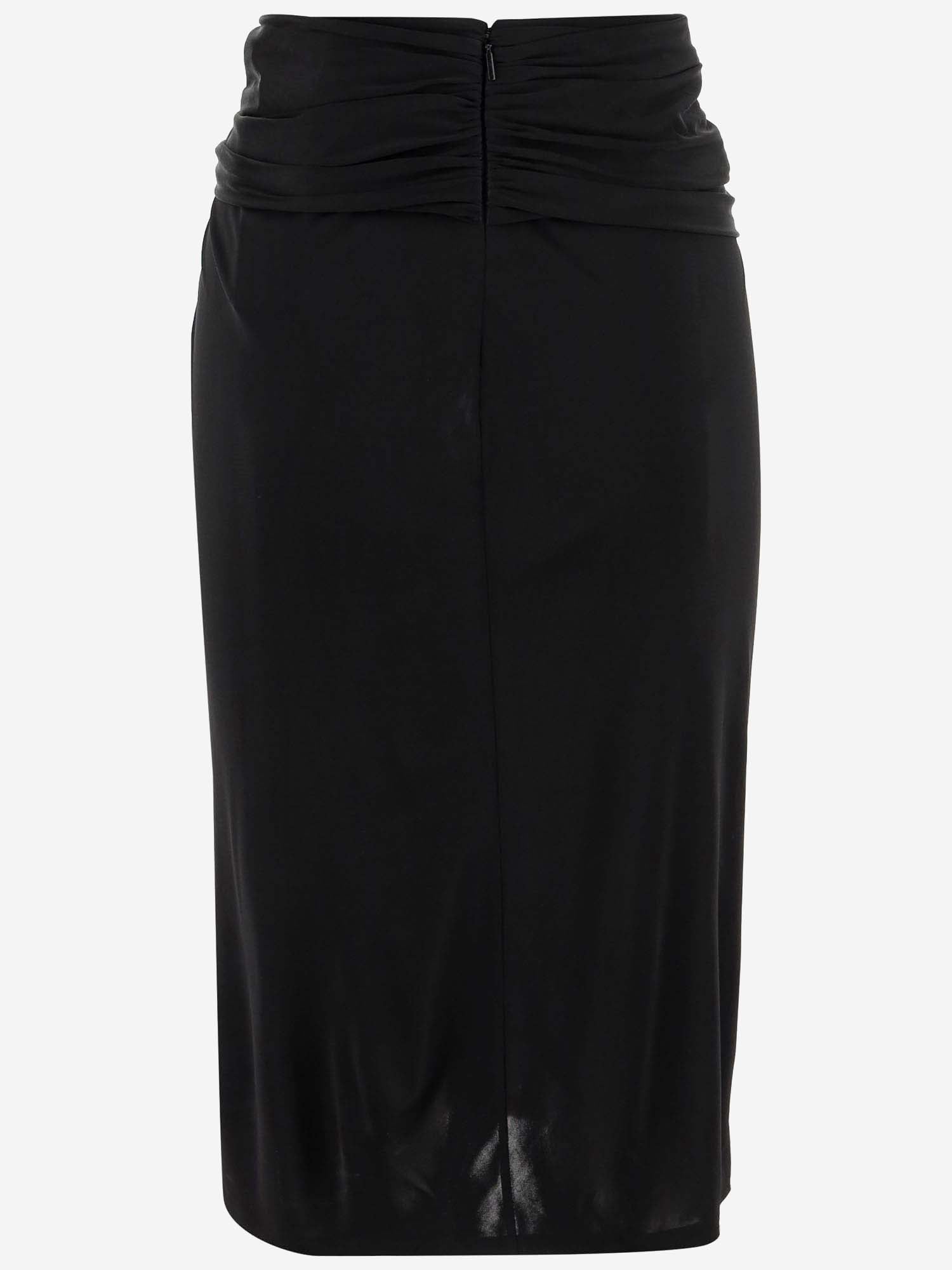 Saint Laurent GONNA IN VISCOSA DRAPPEGGIATA, view 2
