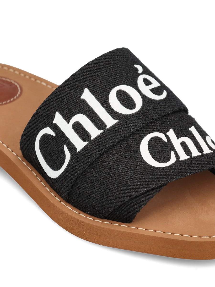 Chloé Ciabatte realizzate in lino, view 4