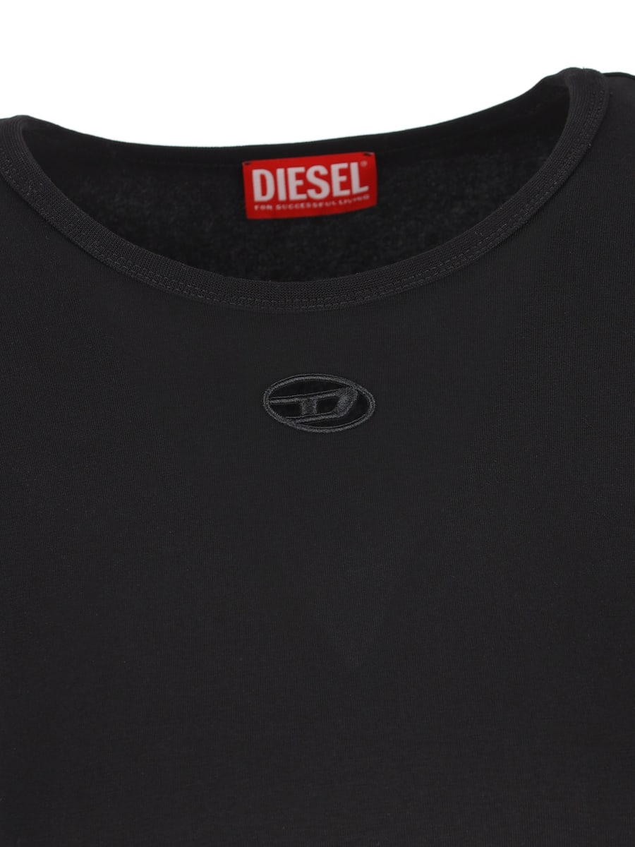 Diesel T-Shirt realizzata in cotone ed elastan., view 3