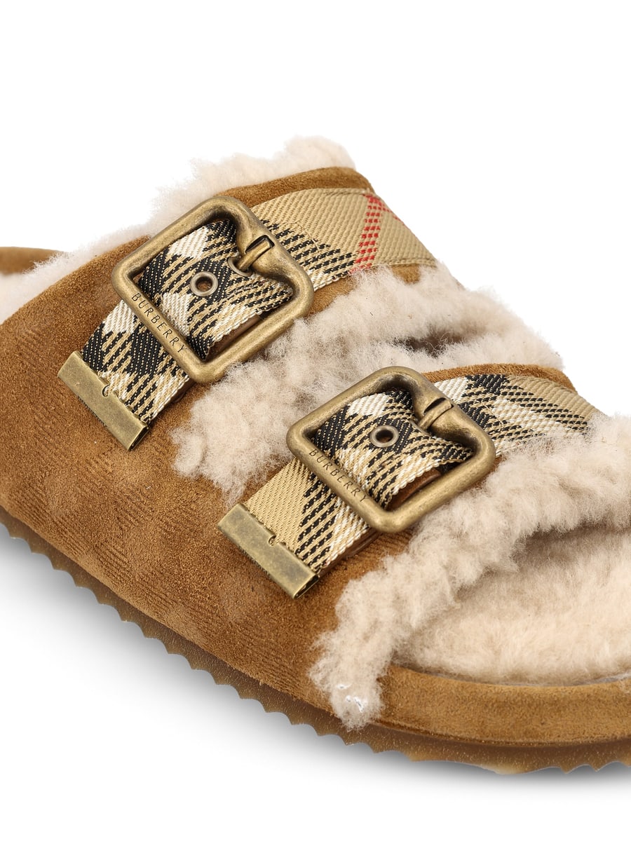 Burberry Ciabatte realizzate in pelle di vitello., view 4