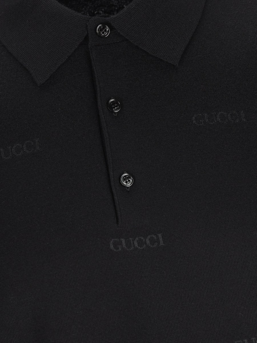 Gucci Polo realizzata in lana e seta., view 4