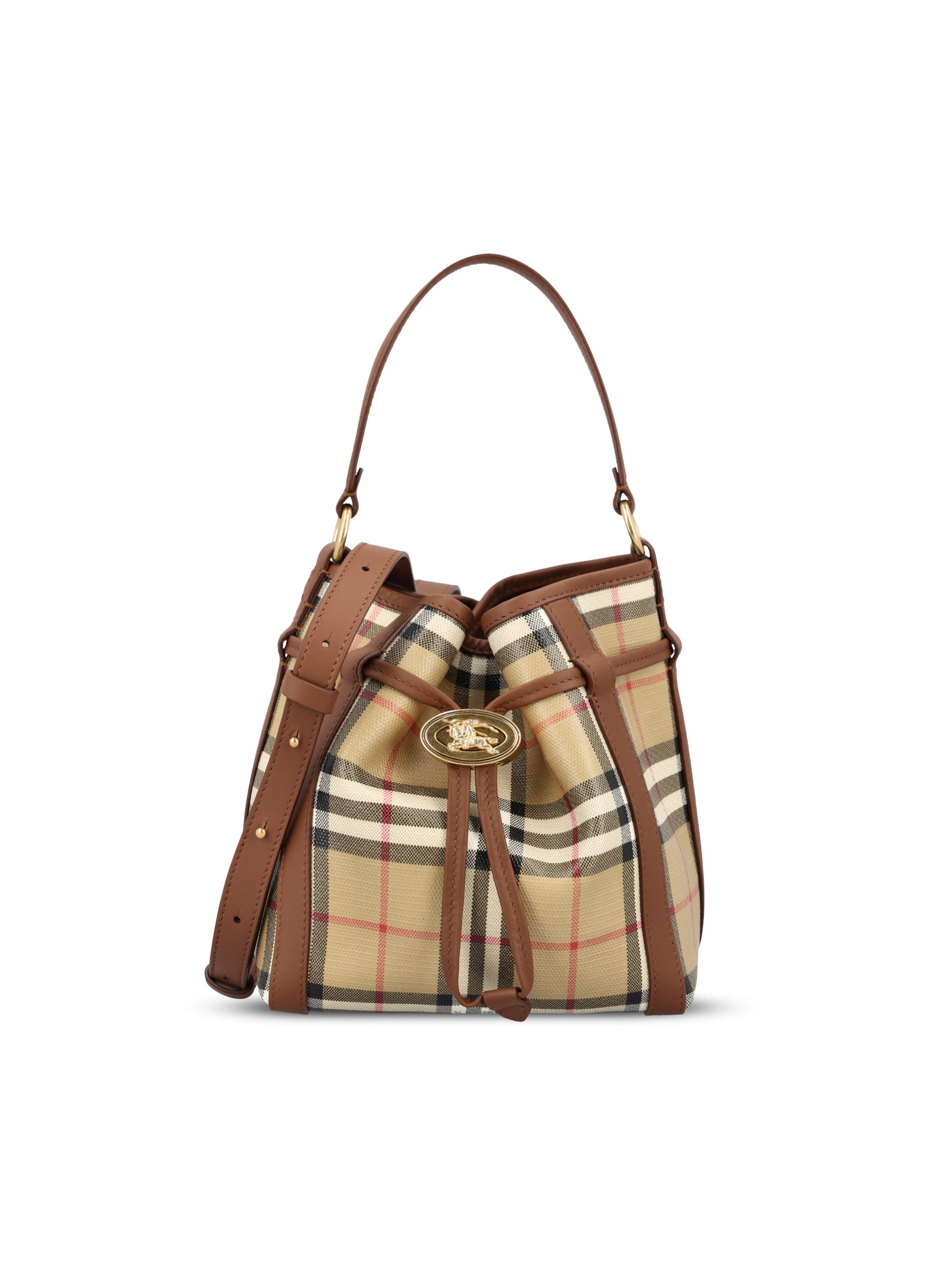 Burberry Borsa a secchiello mini realizzata in tela di cotone