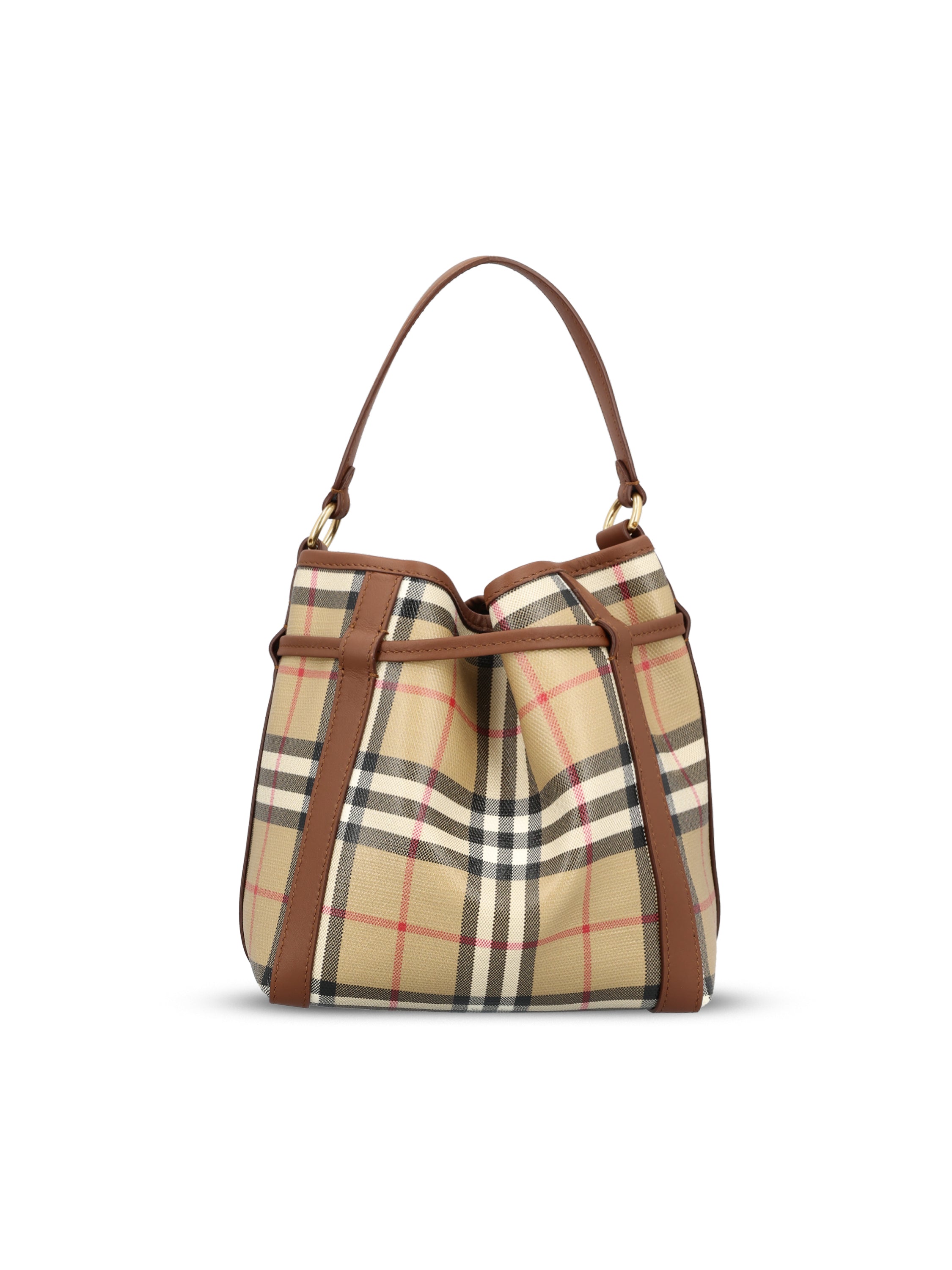 Burberry Borsa a secchiello mini realizzata in tela di cotone, view 2