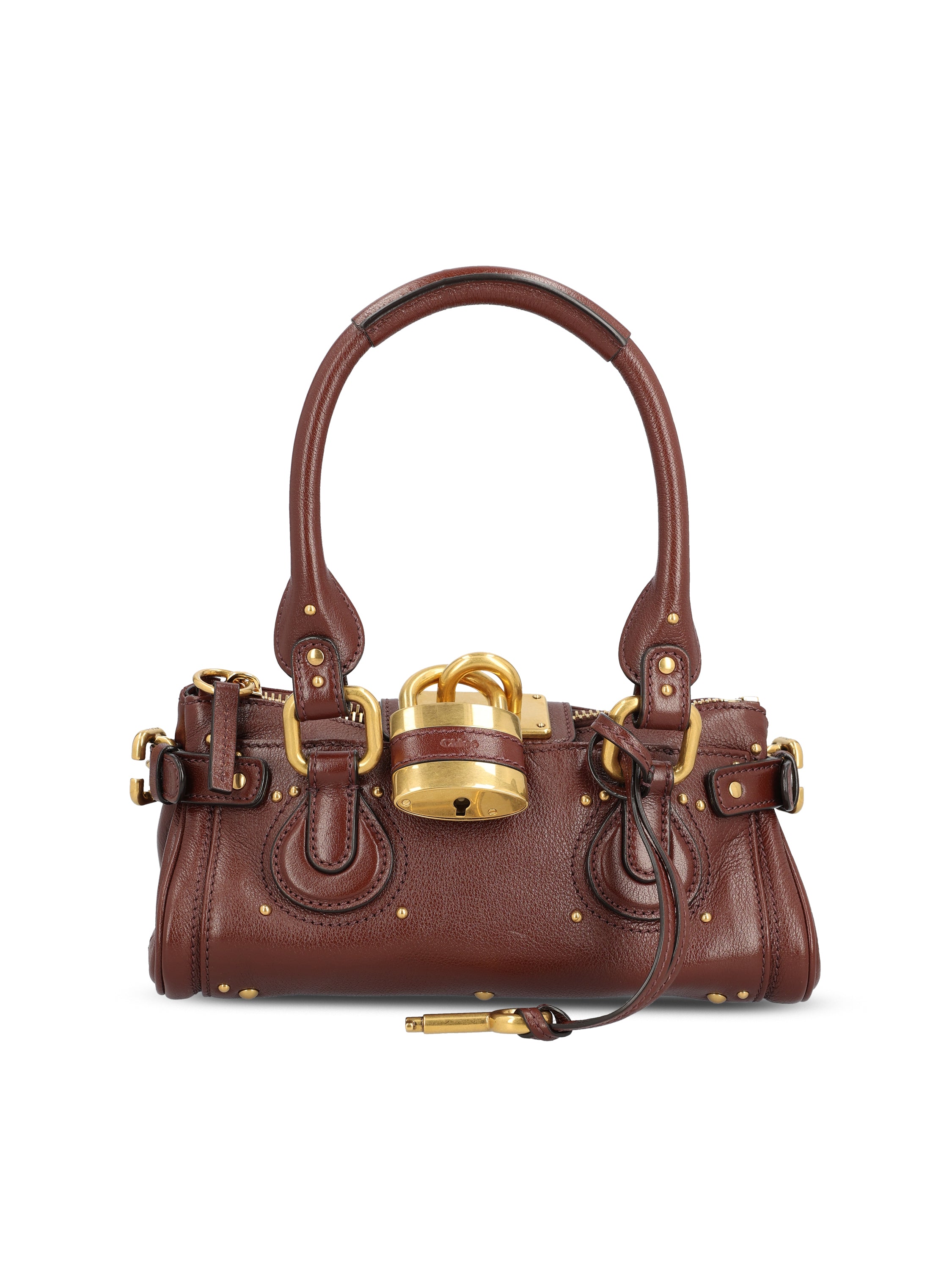 Chloé Borsa Paddington piccola in pelle granata